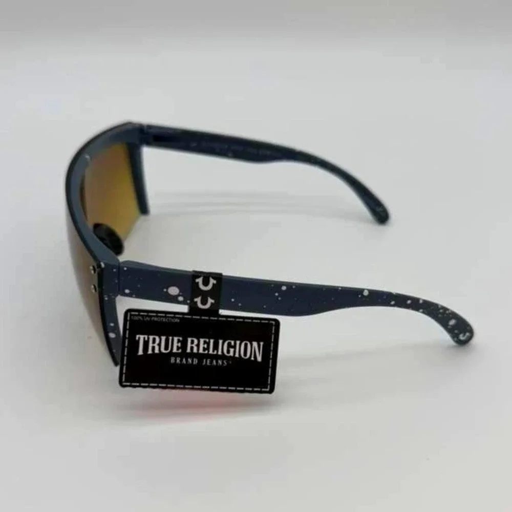 True Religion Mirrored Sunglasses‎ – Black Blue & Silver – NWT